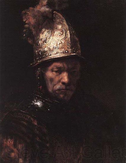 REMBRANDT Harmenszoon van Rijn Man in a Golden Helmet Norge oil painting art